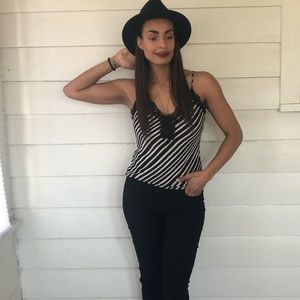 Chiffon and Lace Cami Boho Festival Tank Top Small